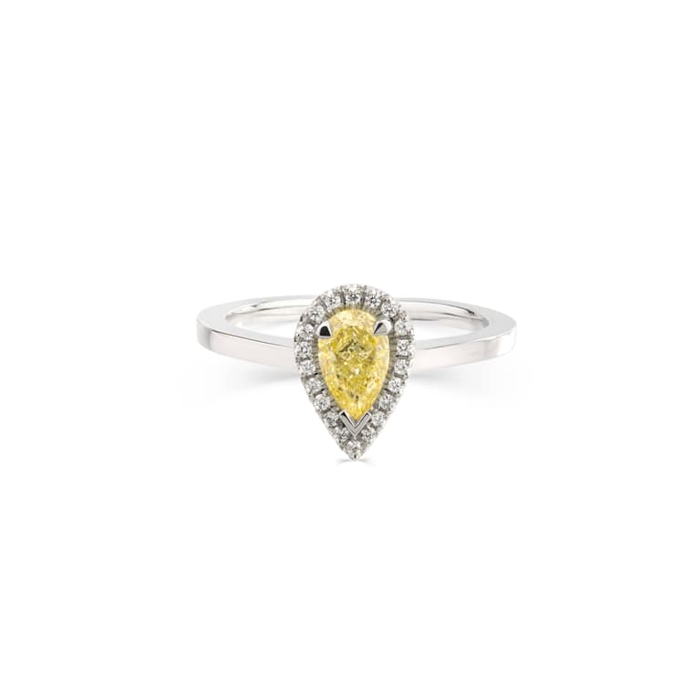 Pierścionek z Diamentem Fancy Yellow