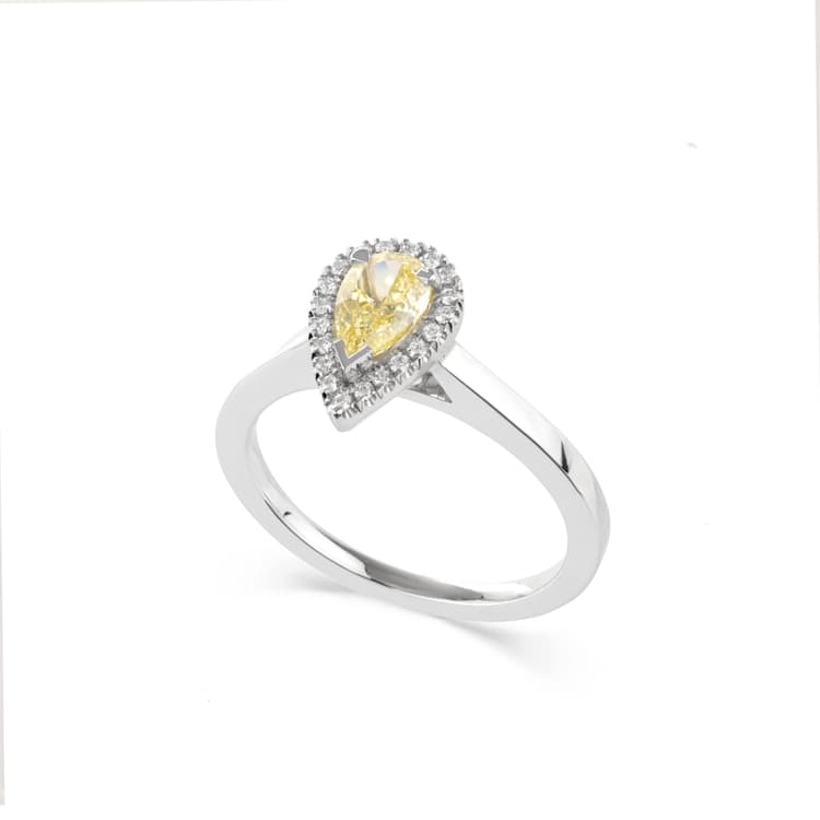 Pierścionek z Diamentem Fancy Yellow
